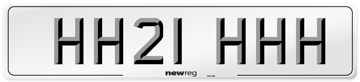 HH21 HHH Number Plate from New Reg